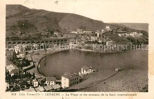 AK / Ansichtskarte Cerbere La Plage les Arceaux de la Gare internationale Cerbere