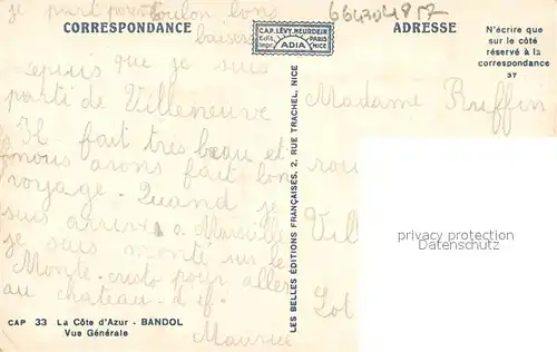 AK / Ansichtskarte Bandol Panorama Bandol
