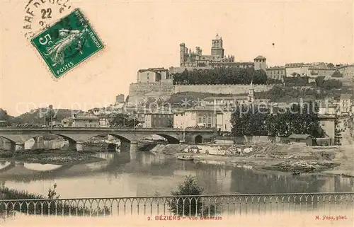 AK / Ansichtskarte Beziers Panorama Chateau Beziers