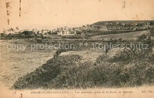 AK / Ansichtskarte Arromanches les Bains Panorama Route de Beyeux Arromanches les Bains