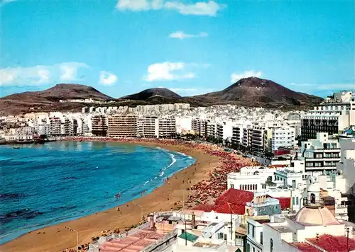 AK / Ansichtskarte Las_Palmas_Gran_Canaria Vista panoramica de la Playa de Las Canteras Las_Palmas_Gran_Canaria