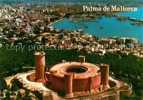 AK / Ansichtskarte Palma_de_Mallorca Casillo de Bellver al fondo La Bahia vista aerea Palma_de_Mallorca