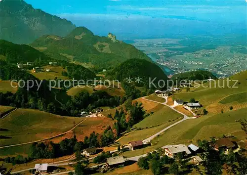 AK / Ansichtskarte Duerrnberg_Plaik Panorama Blick gegen das Salzachtal 