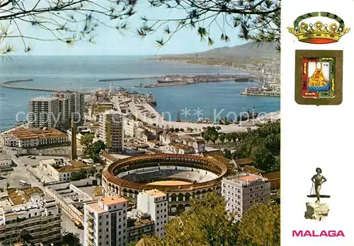 AK / Ansichtskarte Malaga_Andalucia Vista desde Gibralfaro 1a coleccion de 25 modelos Malaga_Andalucia