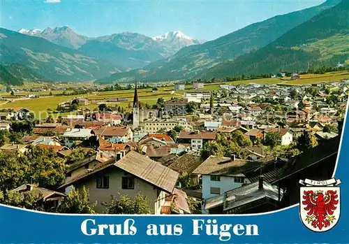 AK / Ansichtskarte Fuegen Gesamtansicht mit Alpenpanorama Fuegen