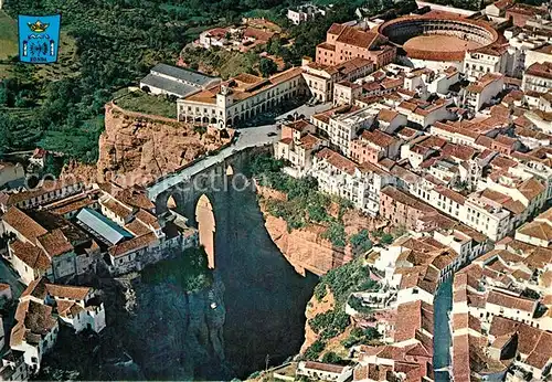 AK / Ansichtskarte Ronda_Andalucia Puente y Plaza de Toros vista aerea Ronda Andalucia