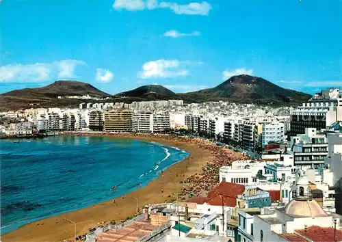 AK / Ansichtskarte Las_Palmas_Gran_Canaria Vista panoramica de la Playa de Las Canteras Las_Palmas_Gran_Canaria