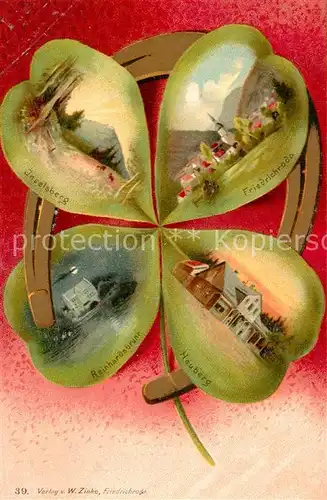 AK / Ansichtskarte Kleeblatt Litho Inselsberg Friedrichsroda Reinhardsbrunn Heuberg  