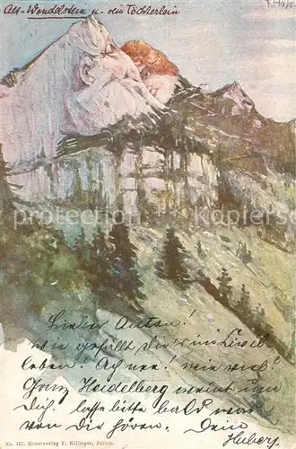 AK / Ansichtskarte Berggesichter Wendelstein und T?chterlein  