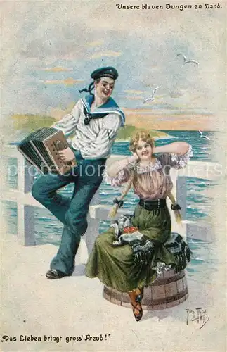 AK / Ansichtskarte Thiele_Arthur Matrose Ziehharmonika  