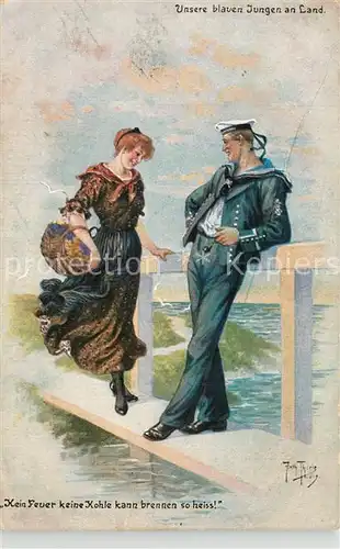 AK / Ansichtskarte Thiele_Arthur Matrose Schiffspost Stempel 