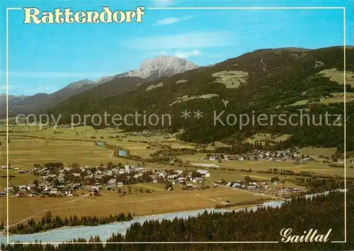 AK / Ansichtskarte Rattendorf Panorama Gailtal Blick auf Rattendorf und Jenig mit Reisskofel Gailtaler Alpen Fliegeraufnahme Rattendorf