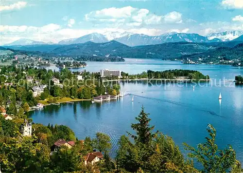 AK / Ansichtskarte Poertschach_Woerthersee Panorama mit Karawanken Poertschach Woerthersee