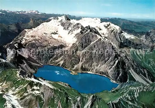 AK / Ansichtskarte Brand_Vorarlberg Lunersee Bergsee Scesaplana Fliegeraufnahme Brand Vorarlberg
