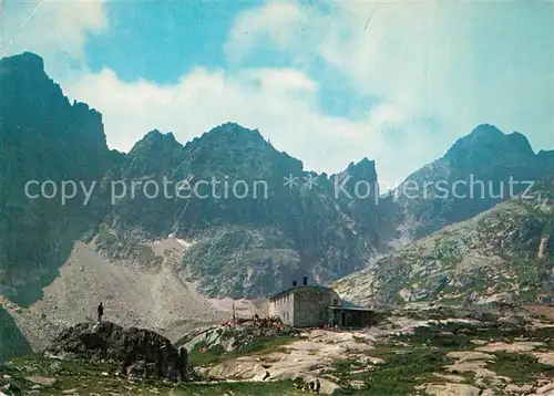 AK / Ansichtskarte Vysoke_Tatry Teryho chata v Malej Studenej doline Berghaus Hohe Tatra Vysoke Tatry