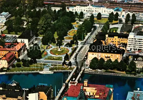 AK / Ansichtskarte Norrkoeping Karl Johans Park Flygvy Fliegeraufnahme Norrkoeping