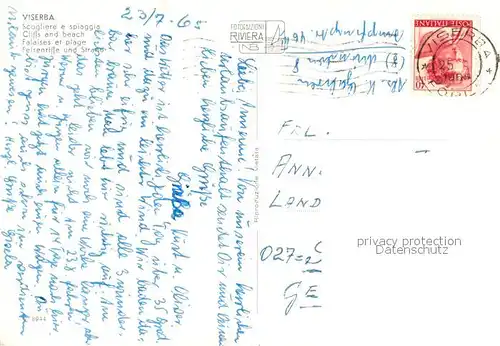 AK / Ansichtskarte Viserba Scogliere e spiaggia Viserba