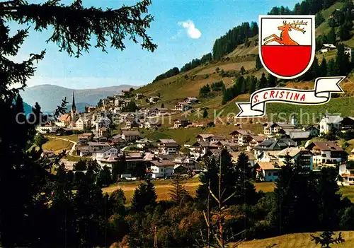 AK / Ansichtskarte St_Christina_Groeden Panorama Val Gardena 