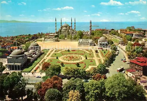 AK / Ansichtskarte Istanbul_Constantinopel Blue Mosque Sultan Ahmet Mosque Blaue Moschee Istanbul_Constantinopel