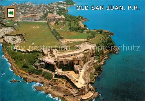 AK / Ansichtskarte San_Juan_Puerto_Rico Old San Juan Castillo San Felipe del Morro vista aerea San_Juan_Puerto_Rico