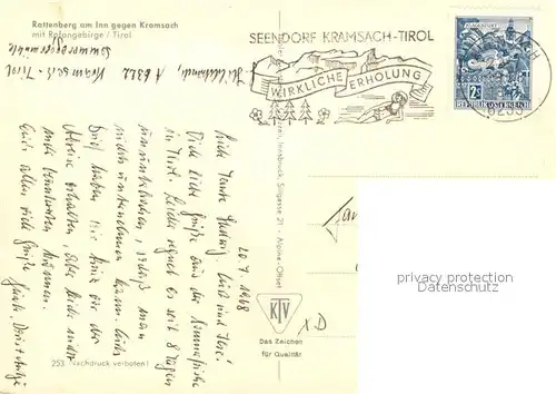 AK / Ansichtskarte Rattenberg_Inn Panorama Blick gegen Kramsach und Rofangebirge Rattenberg Inn