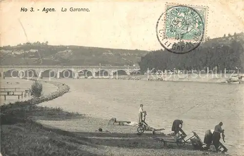AK / Ansichtskarte Agen_Lot_et_Garonne La Garonne Agen_Lot_et_Garonne