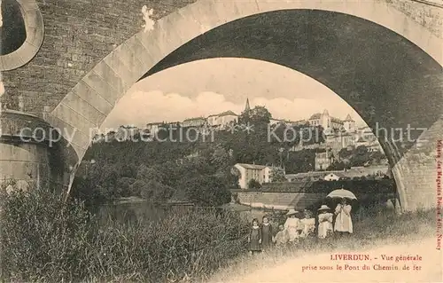 AK / Ansichtskarte Liverdun Vue generale sous le Pont du Chemin de fer Liverdun