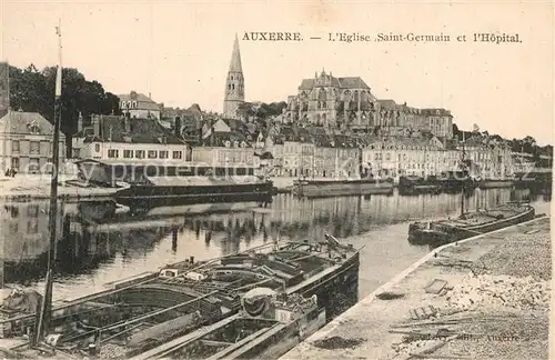 AK / Ansichtskarte Auxerre Eglise Saint Germain et l Hopital Auxerre