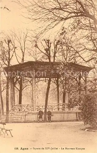 AK / Ansichtskarte Agen_Lot_et_Garonne Square du XIV Juillet Le Nouveau Kiosques Agen_Lot_et_Garonne