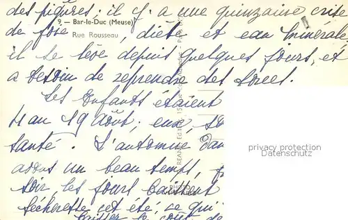 AK / Ansichtskarte Bar_le_Duc_Lothringen Rue Rousseau Bar_le_Duc_Lothringen