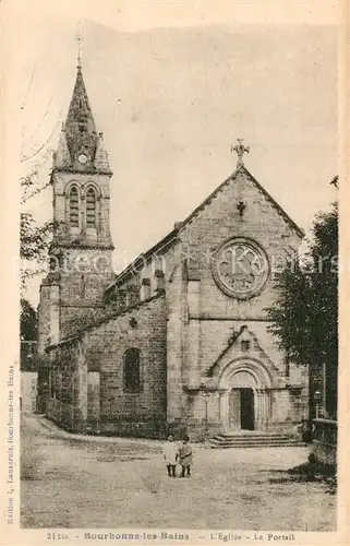 AK / Ansichtskarte Bourbonne les Bains_Haute_Marne Eglise Le Portail Bourbonne les Bains_Haute