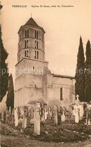 AK / Ansichtskarte Verdalle Eglise St Jean cote du Cimetiere Verdalle