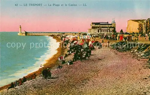 AK / Ansichtskarte Le_Treport Plage et Casino Le_Treport