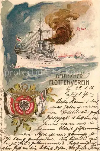 AK / Ansichtskarte Marine Deutscher Flottenverein Litho  