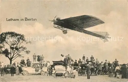 AK / Ansichtskarte Flugzeuge_Zivil Latham Berlin Flugpionier  