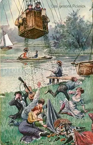 AK / Ansichtskarte Thiele_Arthur Das gest?rte Picknick  