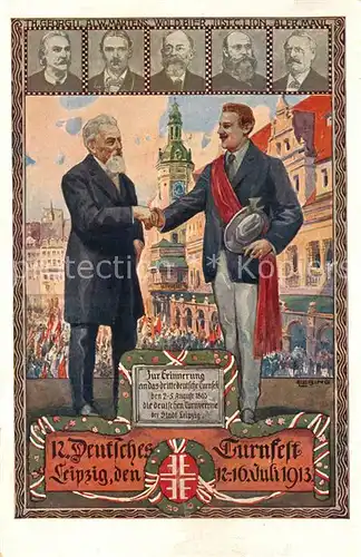 AK / Ansichtskarte Turnfest Leipzig 1913 Festpostkarte  