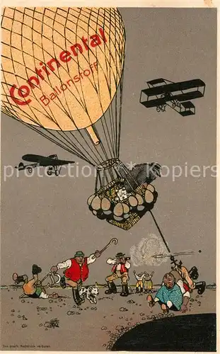 AK / Ansichtskarte Heissluftballon Continental Ballonstoff Hannover  