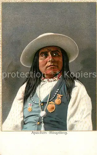 AK / Ansichtskarte Indianer_Native_American Apachen H?utling Litho 