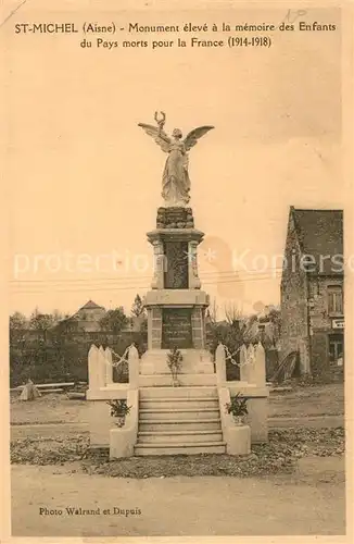 AK / Ansichtskarte Saint Michel_Vervins Monument eleve a la memoire des Enfants pays morts  Saint Michel Vervins