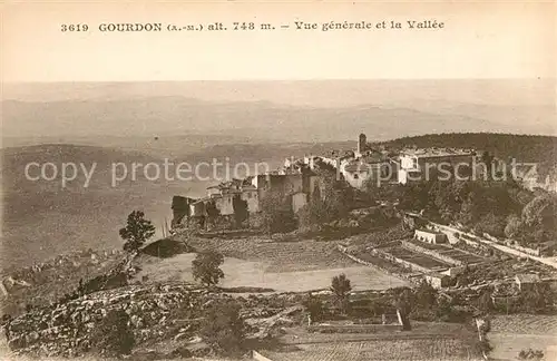 AK / Ansichtskarte Gourdon_Alpes Maritimes Panorama Vallee Gourdon Alpes Maritimes