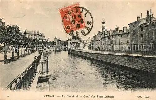 AK / Ansichtskarte Epinal_Vosges Canal Quai des Bons Enfants Epinal Vosges