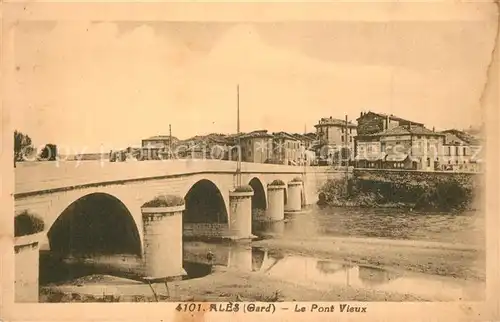 AK / Ansichtskarte Ales Le Pont Vieux Ales