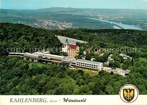 AK / Ansichtskarte Kahlenberg_Wien Hotel Restaurant Klosterneuburg Donau Fliegeraufnahme Kahlenberg_Wien