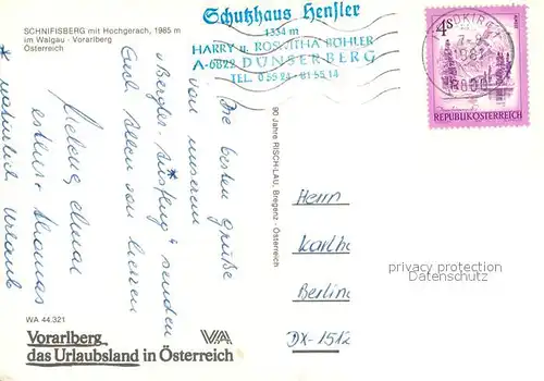 AK / Ansichtskarte Schnifis Schifisberg mit Hochgerach im Walgau Fliegeraufnahme Schnifis
