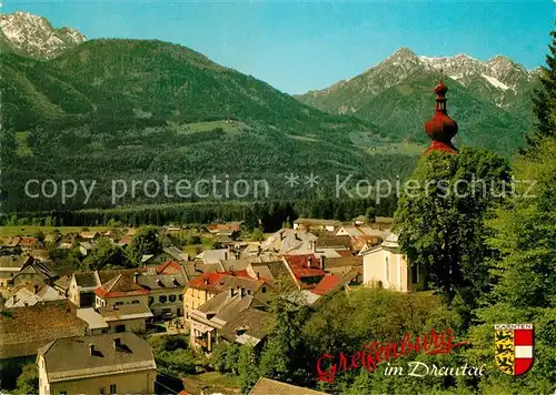 AK / Ansichtskarte Greifenburg Blick ueber den Ort gegen Reisskofel und Jauken Gailtaler Alpen Greifenburg