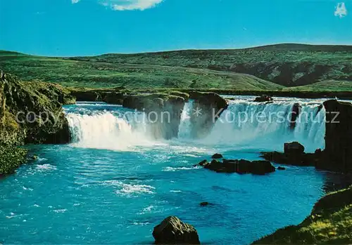 AK / Ansichtskarte Island Godafoss Wasserfall Landschaftspanorama Island