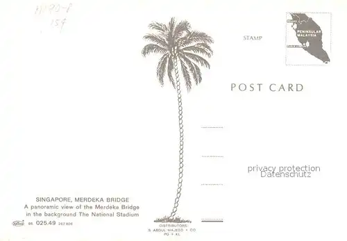 AK / Ansichtskarte Singapore Merdeka Bridge Singapore