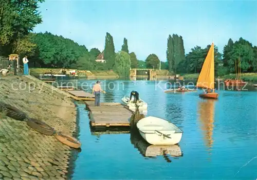 AK / Ansichtskarte Wroclaw Przystan AZS na Odrze Wroclaw