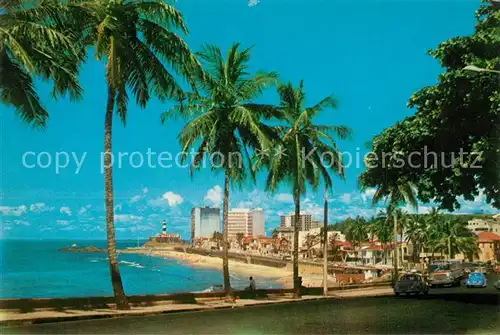 AK / Ansichtskarte Salvador Praia e Farol da Barra Avenida Oceanica Salvador